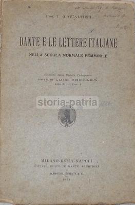 Letteratura, Filologia Dantesca, Alighieri, Scuola Italiana, Pedagogia, Gualtieri, 1919