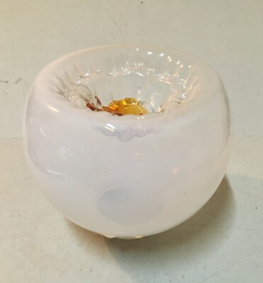 Coppa Per Lampada Decorativa In Vetro Con Introflessioni