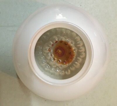 Coppa Per Lampada Decorativa In Vetro Con Introflessioni
