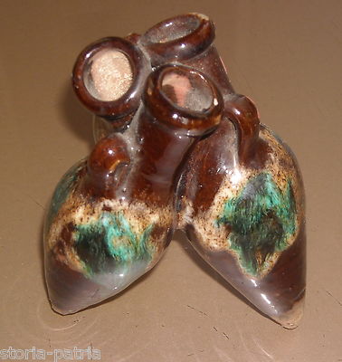 Graziosa Vecchia Ceramica, Decorativo Soprammobile, Utile Portapenne Da Scrittoio