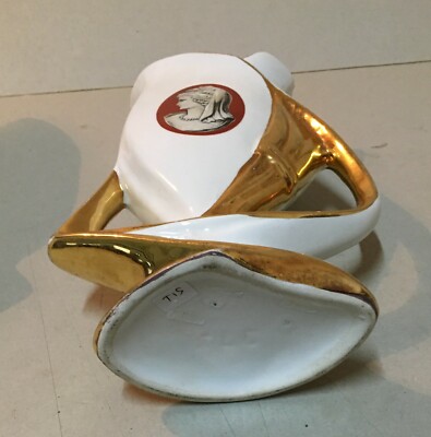 Vaso Soprammobile In Ceramica Con Decoro A Cammeo, Design Metà Novecento