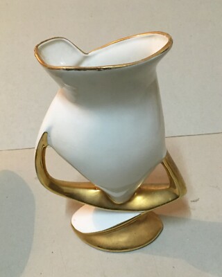 Vaso Soprammobile In Ceramica Con Decoro A Cammeo, Design Metà Novecento