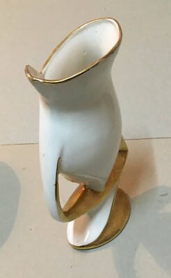 Vaso Soprammobile In Ceramica Con Decoro A Cammeo, Design Metà Novecento