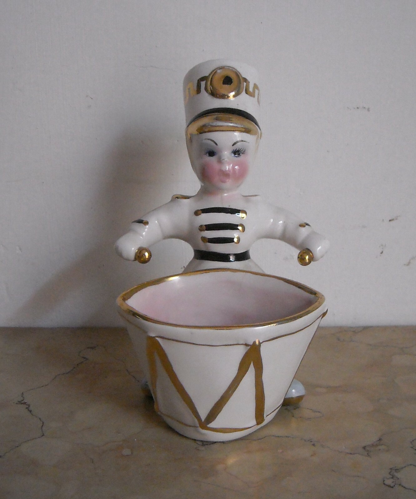 Scultura In Ceramica "Tamburino" (tamburo Portaoggetti)