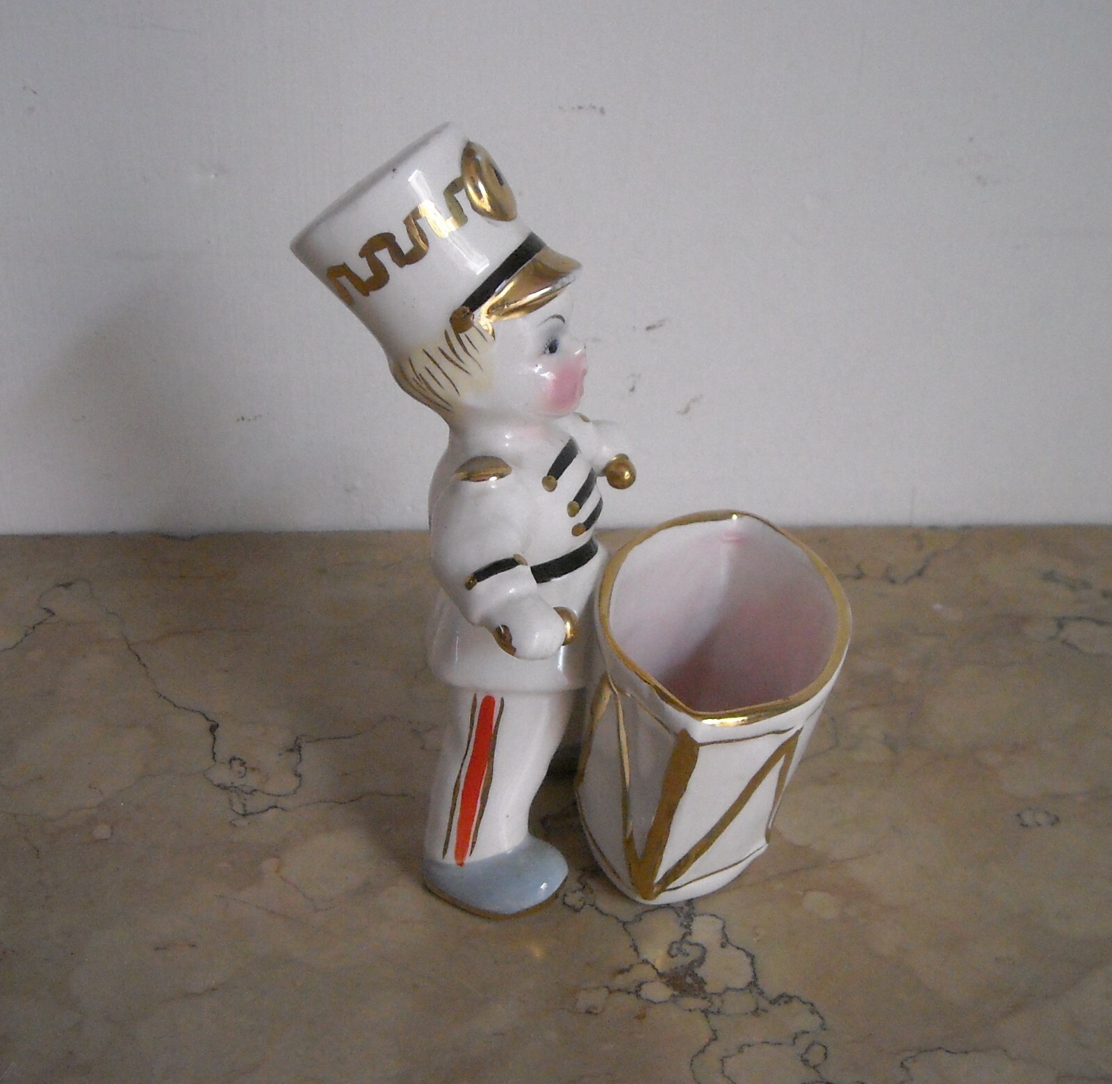 Scultura In Ceramica "Tamburino" (tamburo Portaoggetti)