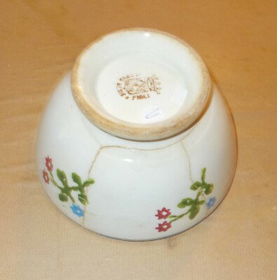 Cucina Antica, Ceramica Popolare: Vedova Besio, Tazza Con Decori Floreali E Araldica