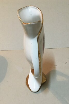 Vaso Portafiori In Ceramica Con Decoro Tipo Cammeo Napoletano, Metà Novecento