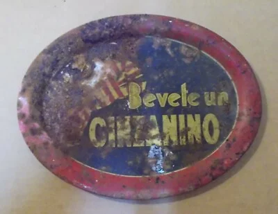 Cinzanino: Old Advertising Tray, Distillery of Liqueurs and Aperitifs