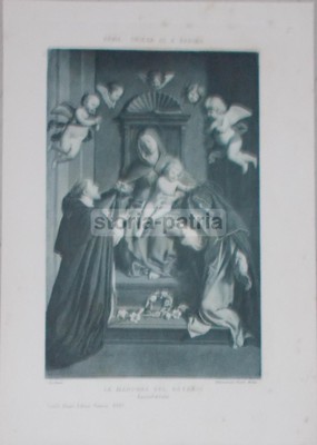 Arte Devozionale: Sassoferrato, Madonna Del Rosario (Alinari, Fotoincisione Fusetti)