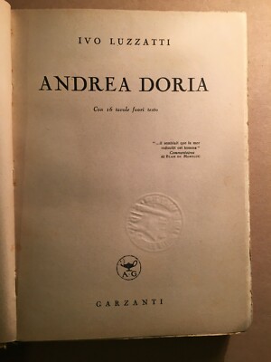 Liguria, Genova: Andrea Doria, Monografia Di Ivo Luttazzi