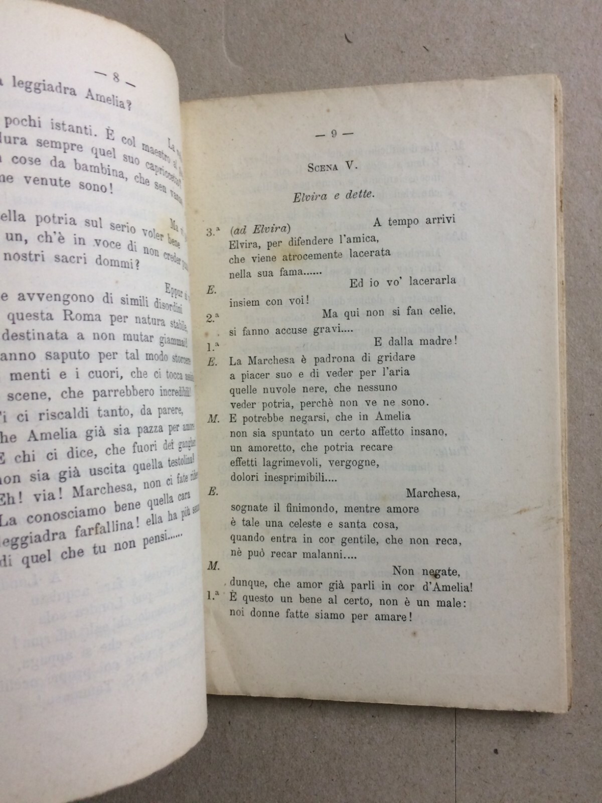 Teatro Vagofilo Profeta: Torna Qual Era! Papa Leone XIII, Berlino, Antica Commedia, Napoli, 1887   Raro