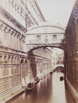 Carlo Naya, Veduta Di Venezia Con Il Ponte Dei Sospiri, Fotografia Originale
