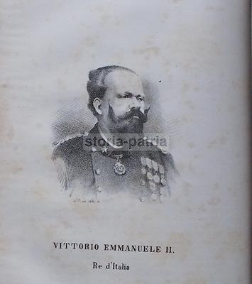 Vittorio Emanuele II: Ritratto In Uniforme. Litografia Originale Di Cardone