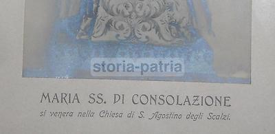 Napoli, Campania: Antica Fotografia, Arte Statuaria Devozionale, Madonna Della Consolazione