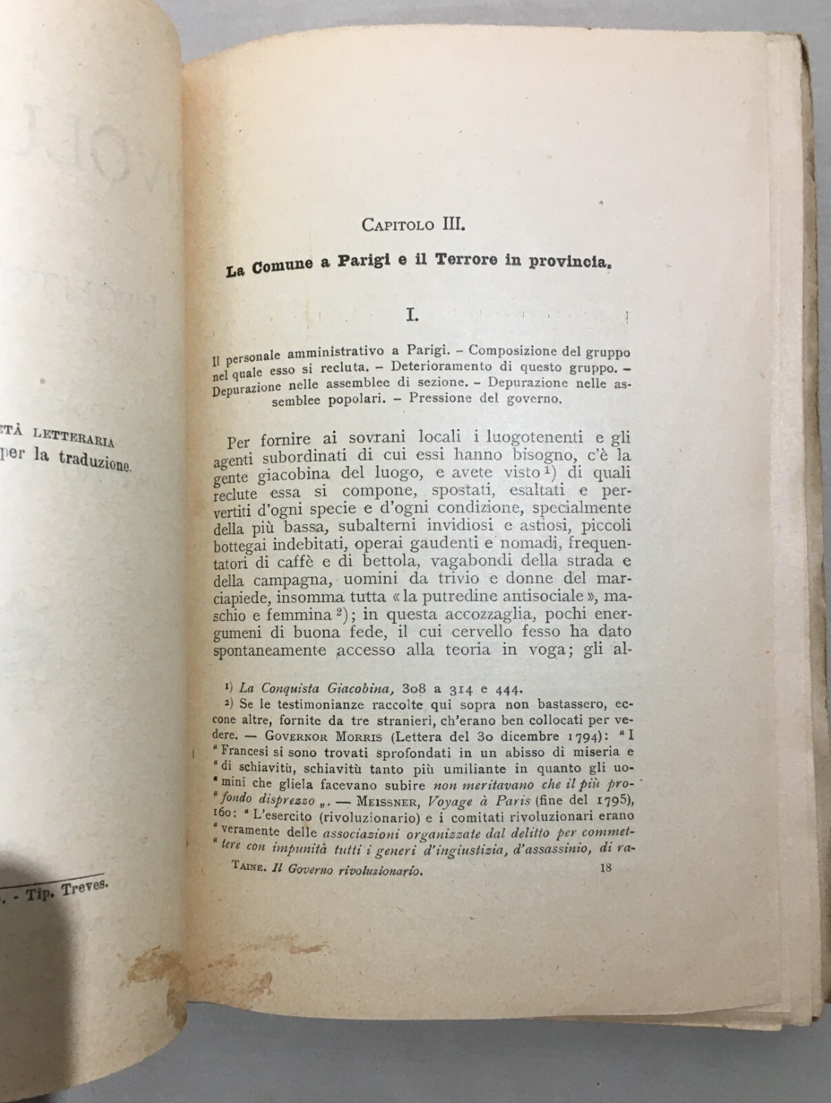 Storia Politica: Rivoluzione Francese. Il Governo Rivoluzionario. Taine, 1908