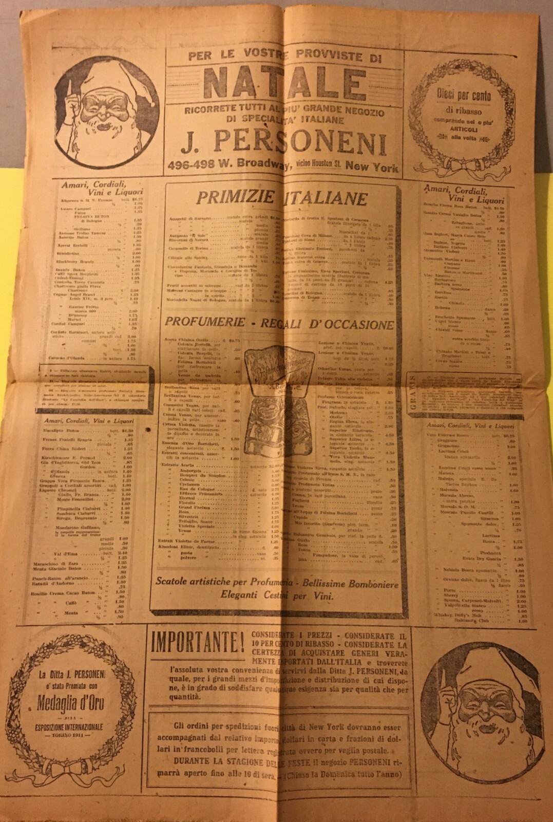 Sicilia: Emigrazione, Siciliani In America, Palermo, Movimento Cooperativista (Dicembre 1913)