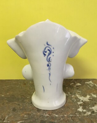 Vaso Portafiori In Porcellana Fiorata E Dorata, Fine XIX Secolo