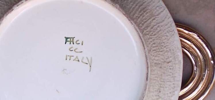 Modernariato Design Civita Castellana: Vassoio Centrotavola Decorativo Firmato