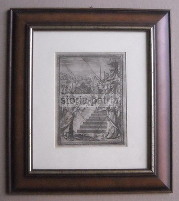 Militaria, Arte Antica: Incisione Di Agostino Carracci E Bernardo Castello, Il Sultano d'Egitto