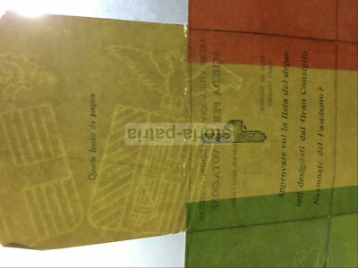 Politica, Elezioni Politiche, Fascismo, XXVIII Legislatura, Rara Coppia Di Schede