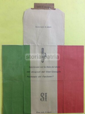 Politica, Elezioni Politiche, Fascismo, XXVIII Legislatura, Rara Coppia Di Schede