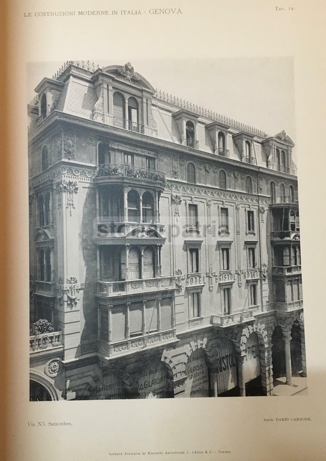 Architettura, Ingegneria Ed Edilizia Genovese. Genova: Grande Raccolta Di 60 Tavole Del '900