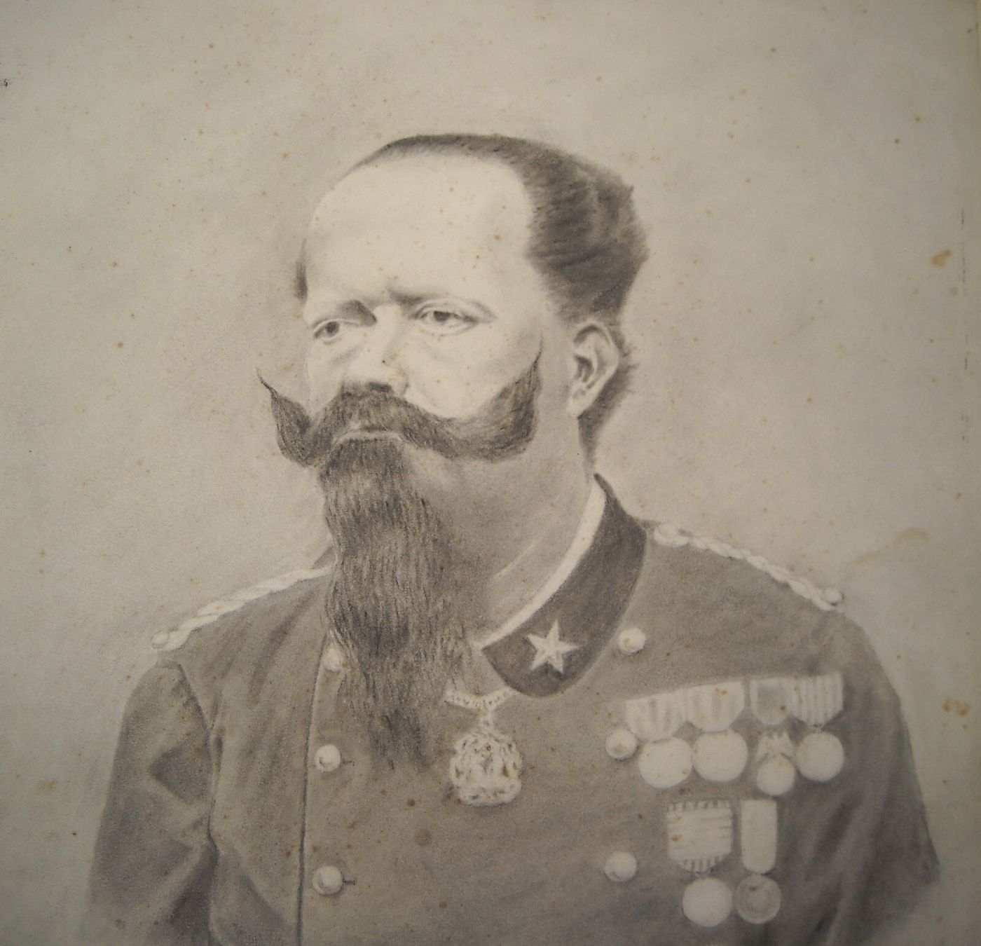Militaria, Araldica, Savoia: Ritratto Di Vittorio Emanuele II