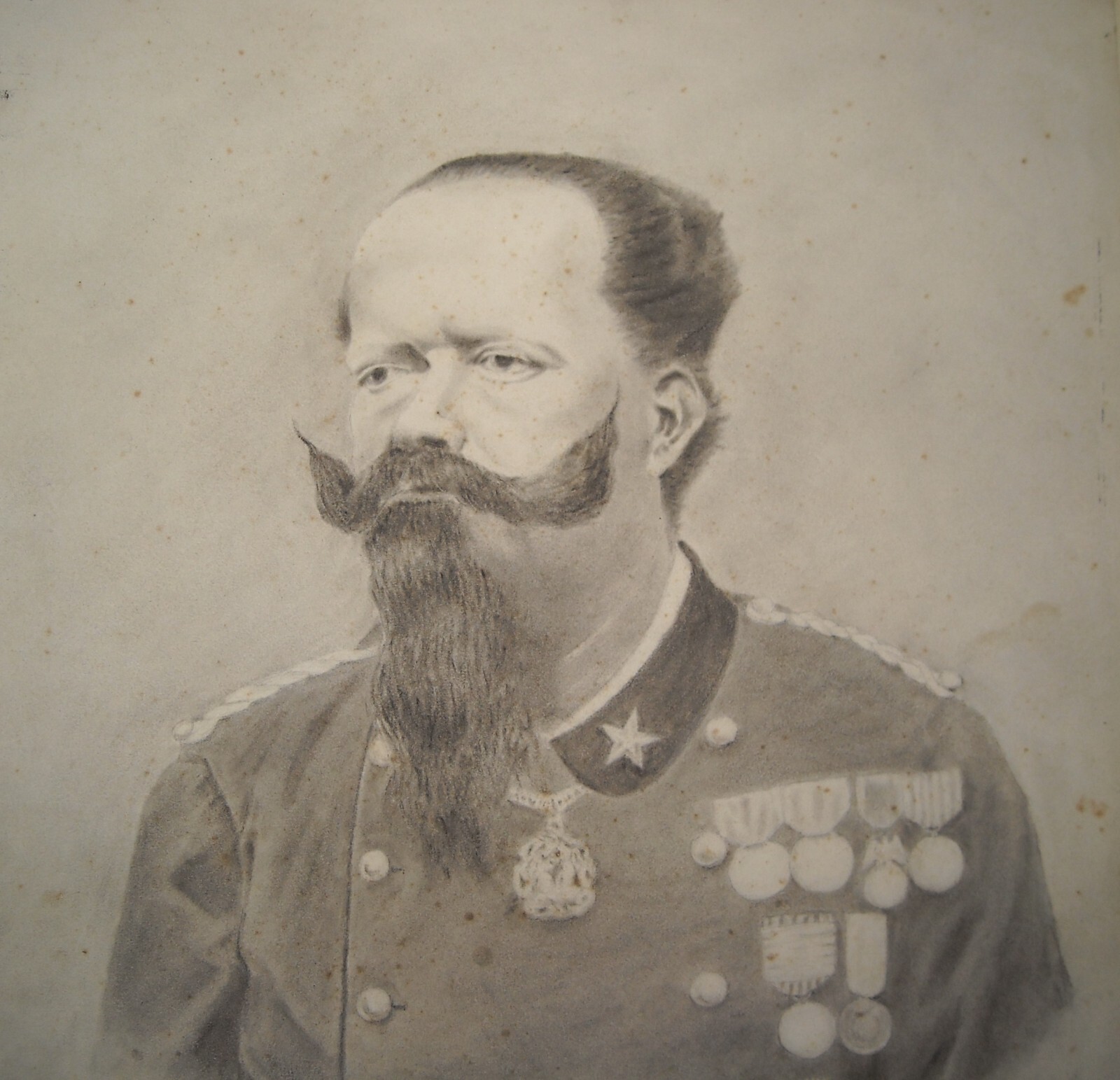 Militaria, Araldica, Savoia: Ritratto Di Vittorio Emanuele II