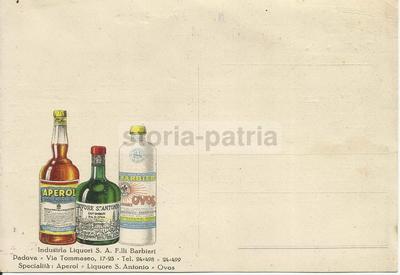 Padova: Distillazione Liquori   Distilleria Barbieri (Aperol, Ovos)   Pubblicitaria Anni '50