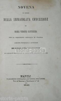 Napoli Antica Opera Teologica Devozionale: Vegliante, Immacolata, Vincenzo Ferreri