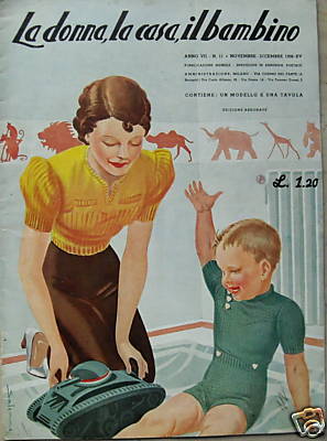 Donna, Casa, Bambino: Moda, Ricamo, Artista Salemme, Rivista Illustrata, Pubblicità