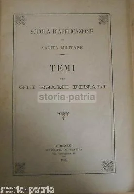 Medicine: Military Health School, Florence. Final Examination Topics, 1902