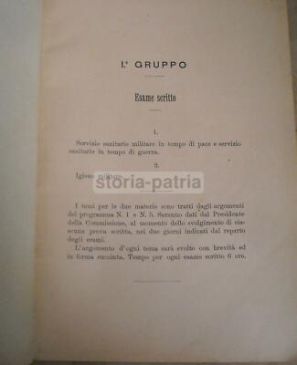 Medicina: Scuola Di Sanità Militare, Firenze. Temi Per Esami Finali, 1902