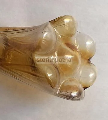 Collectible Glass: Glass Lamp Globe with Shaded Floral Decoration