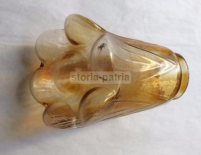 Vetri Da Collezione: Coppa Per Lampada In Vetro Floreale Sfumato