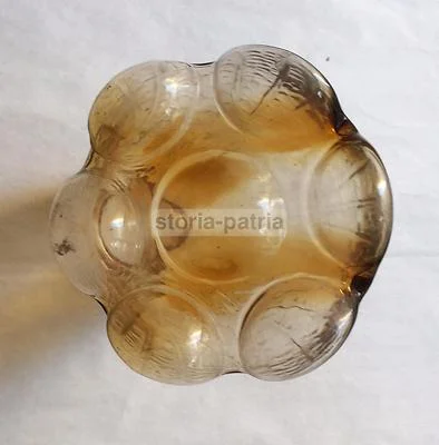 Collectible Glass: Glass Lamp Globe with Shaded Floral Decoration