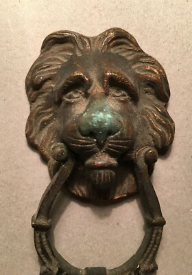 Antica Maniglia Artistica A Testa Leonina