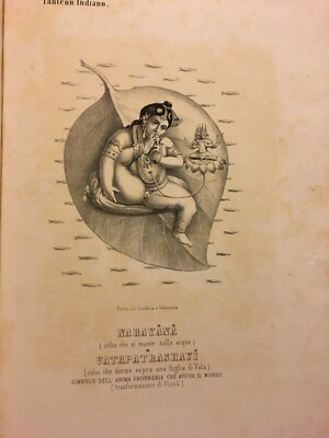 Oriente, India: Arte Indiana, Narayana, Vatapatrashayi, Visnù, Allegoria Antica