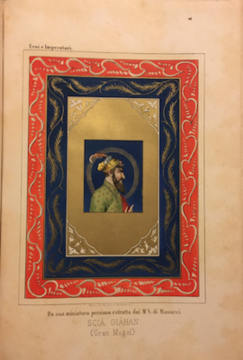 Scià Giahan (Gran Mogol). Litografia A Colori, Torino, Circa 1860