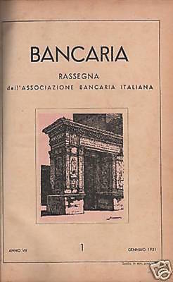 Bancaria: Economia, Banche, Denaro   Rivista Dei Bancari (1951)