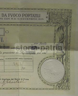 Brescia, Gardone, Sport, Caccia, Beretta, Certificato Di Prova Di Banco
