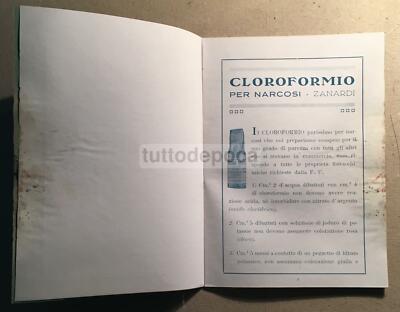 Medicina E Farmacia, Bologna: Zanardi E Festi   Cloroformio, Etere E Narcosi, 1925