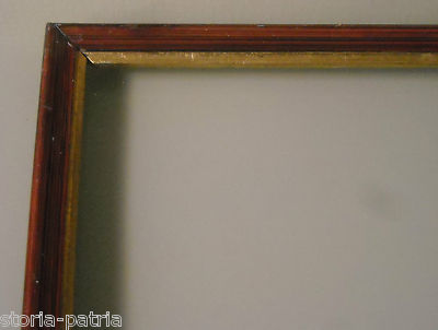 Antica Cornice Epoca Liberty Con Bordino Dorato