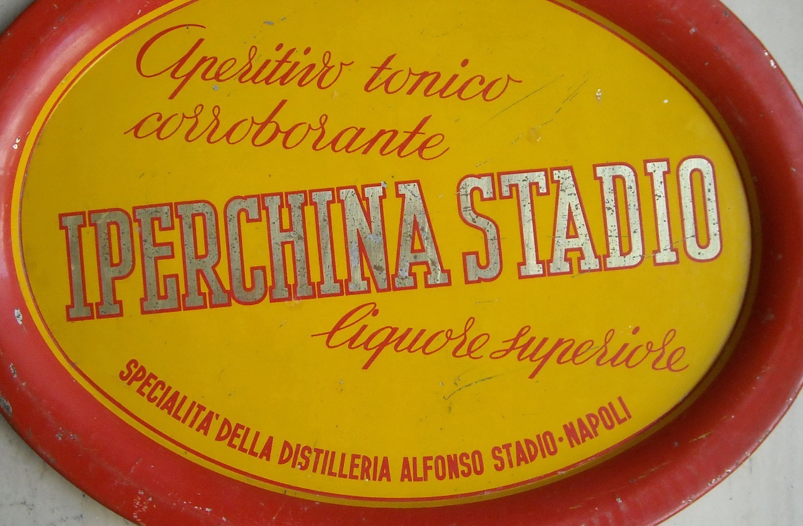 Vassoio Pubblicitario Iperchina Stadio, Distilleria Alfonso Stadio, Napoli