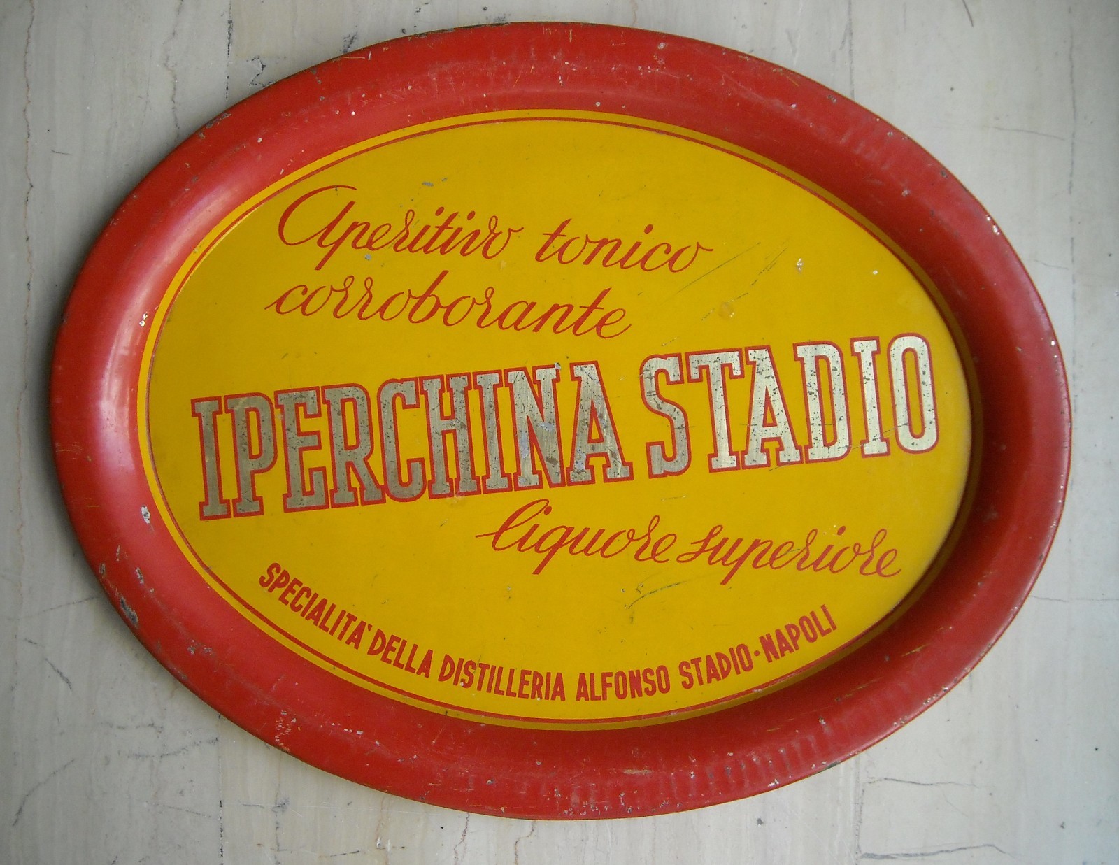 Vassoio Pubblicitario Iperchina Stadio, Distilleria Alfonso Stadio, Napoli