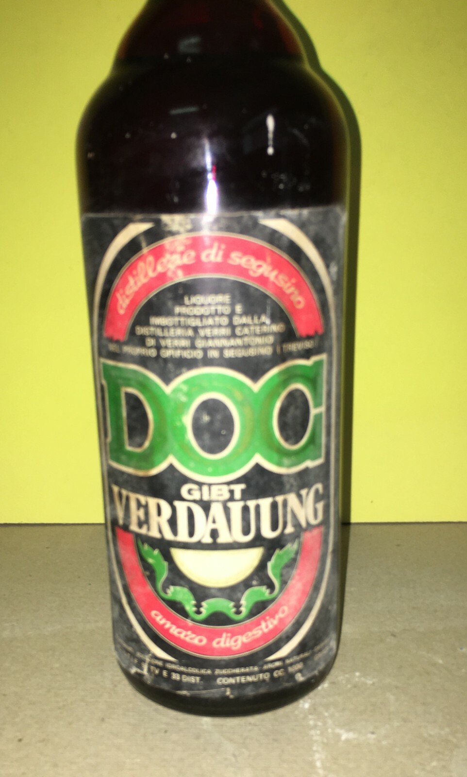 Distilleria Verri Segusino: Bottiglia Di Amaro Digestivo DOC, Treviso