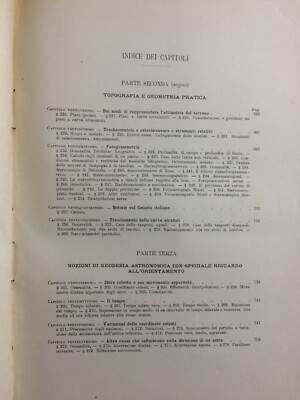Geodesia, Topografia, Fotogrammetria, Orologi E Astronomia: Volume d'Epoca Di Giovanni Cicconetti