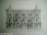 Roma, Architettura: Piazza Colonna, Progetto Di Edificio. Tognetti, Collamarini, Ottocento
