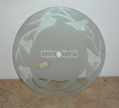 Vetro Piatto Decorato Per Lampada Con Motivi Floreali