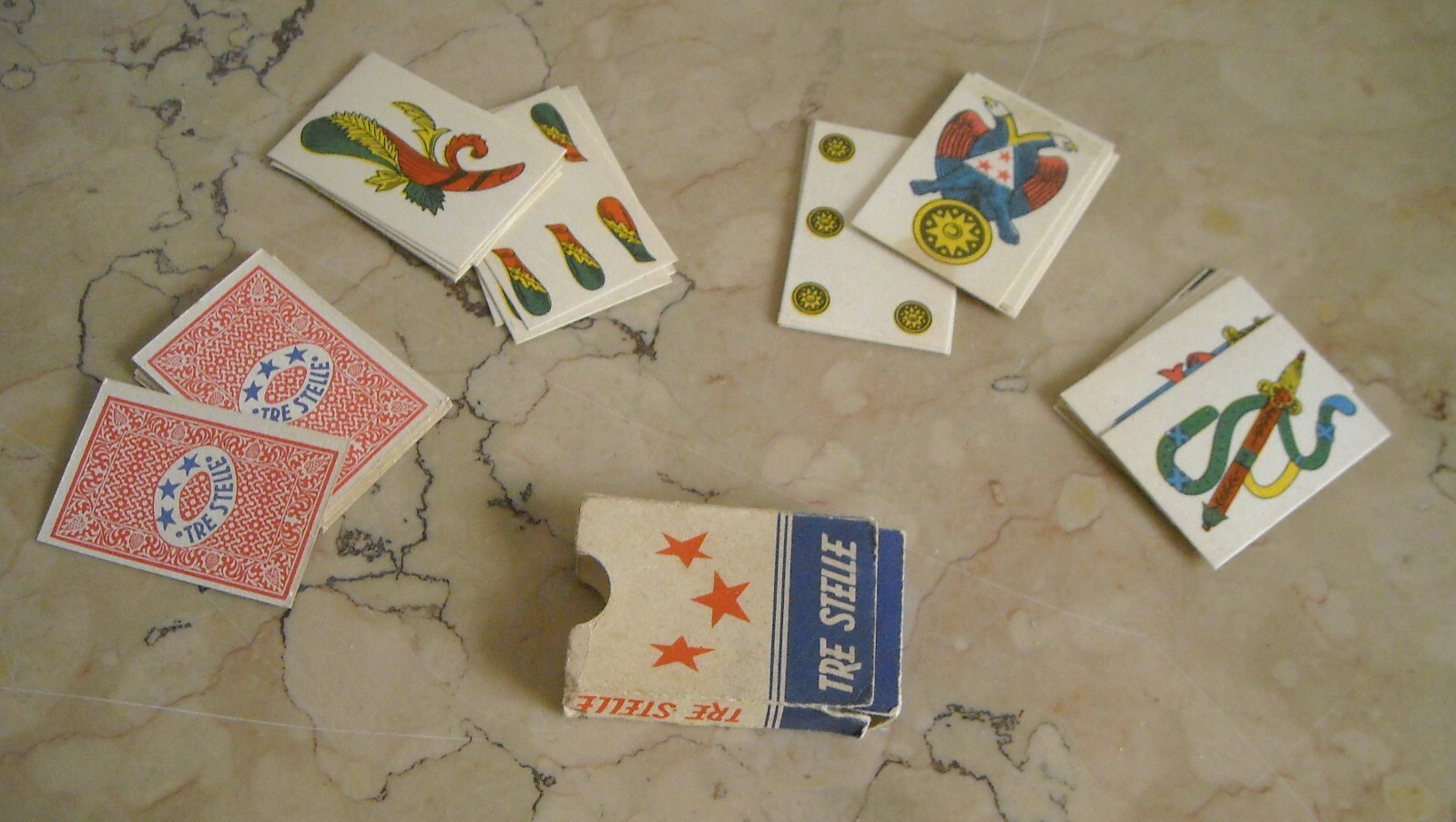Napoli   Mini Carte Da Gioco Napoletane Tre Stelle